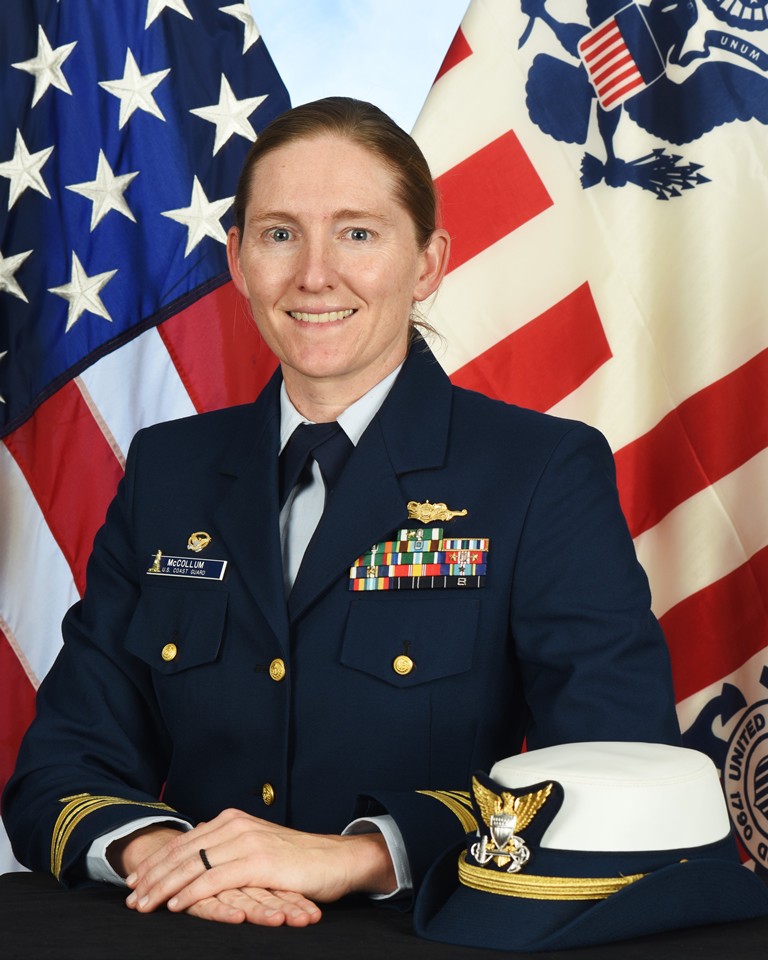 Coast Guard Cutter HOLLYHOCK Commanding Officer Photo - LCDR Jessica McCollum